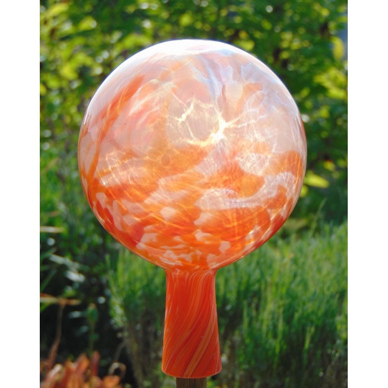 Garden glass ball 15cm caramel www.bohemia-glass-products.com
