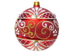 Christmas ball 10cm Rouge www.sklenenevyrobky.cz