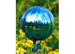 Fence ball 15cm Aqua www.bohemia-glass-products.com