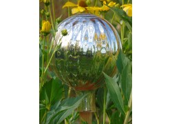 Fence ball 15cm mirror www.bohemia-glass-products.com