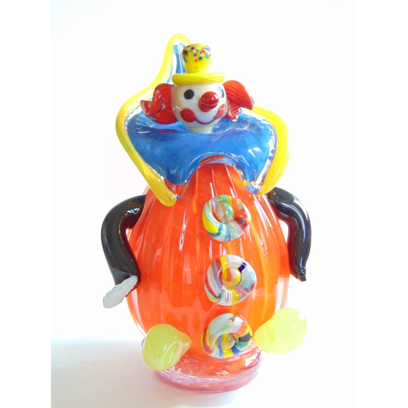 Clown with buttons 20cm orange www.bohemia-glass-products.com