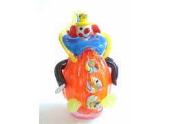 Clown with buttons 20cm orange www.bohemia-glass-products.com