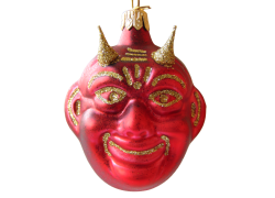 Christmas ornament devil's head www.bohemia-glass-products.com
