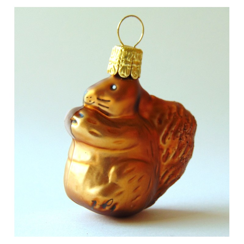 Christmas glass ornament squirrel 1667 www-bohemia-glass-products.com