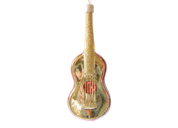 Christmas ornament guitar red gold decor www.bohemia-glass-products.com