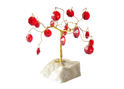 Baum des Glücks mit Kristallbesatz rot www.glas-produkte.com