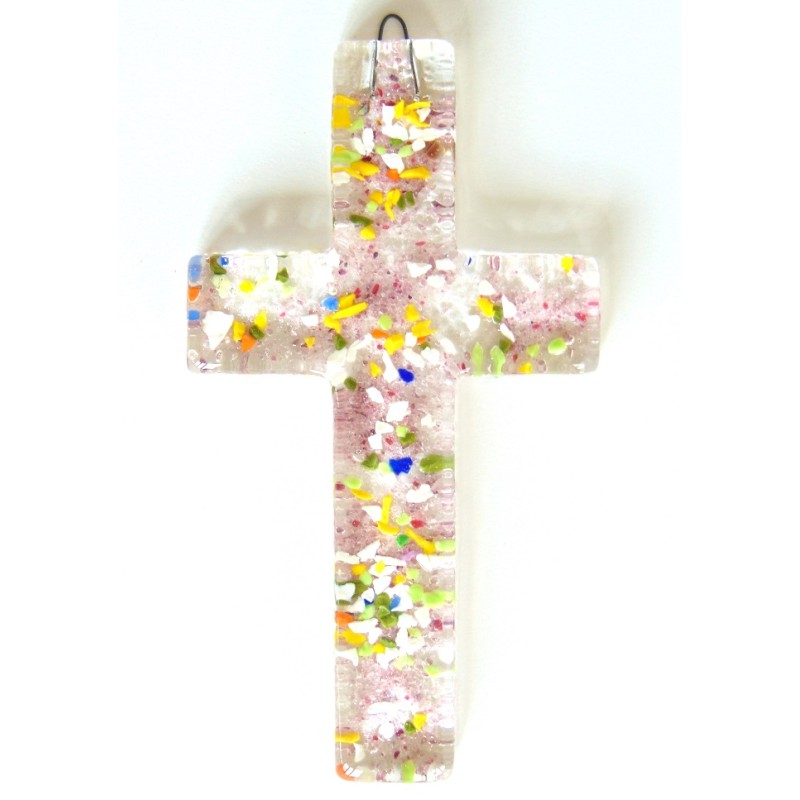 Cross on the wall 20cm Ivory www.bohemia-glass-products.com