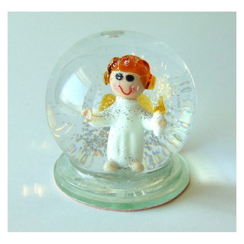 Snow globe Angel with the candle www.bohemia-glass-products.com