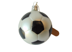 Christmas ornament  soccer ball www.sklenenevyrobky.cz