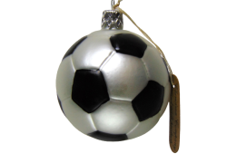 Christmas ornament  soccer ball www.sklenenevyrobky.cz