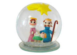 Snow globe 10cm Christmas nativity scene www.bohemia-glass-products.com