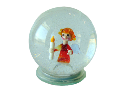 Snow globe angel with candle www.bohemia-glass-products.com