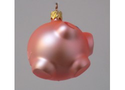 Christmas ornament small pig for luck pink decor www.sklenenevyrobky.cz