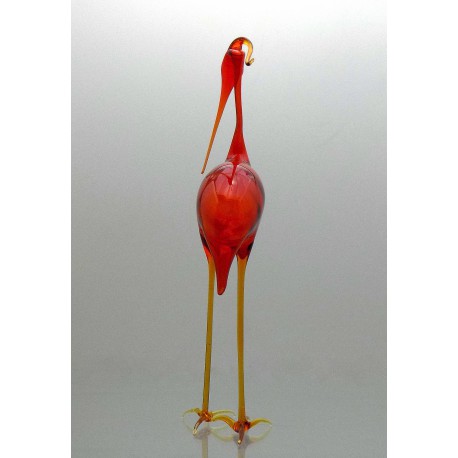 Heron, glass figure www.sklenenevyrobky.cz