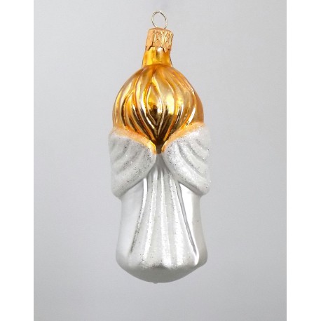 Christmas ornament angel with trumpet www.sklenenevyrobky.cz