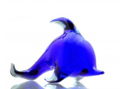 Blauer Glas Delphin www.sklenenevyrobky.cz