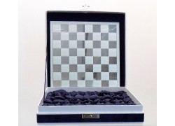 Šach z brúsených sklenených komponentov 15x15cm www.sklenenevyrobky.cz
