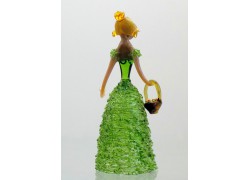Figur - Dame mit Korb, im grünen Kleid www.sklenenevyrobky.cz