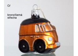 Vianočná ozdoba VW Transporter bronzový mat www.sklenenevyrobky.cz