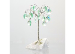 Happiness tree with crystal trimmings, malachite greenery www.sklenenevyrobky.cz 