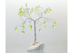 Happiness tree with crystal trimmings, green www.sklenenevyrobky.cz 