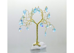 Happiness tree with crystal trimmings, aquamarine www.sklenenevyrobky.cz 