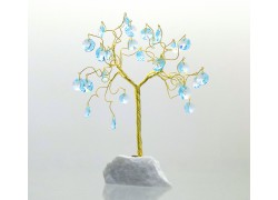 Happiness tree with crystal trimmings, aquamarine www.sklenenevyrobky.cz 