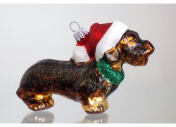 Christmas ornament dog dachshund www.sklenenevyrobky.cz