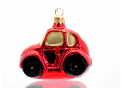 Christmas ornament car vw beetle in red decor 5019 www.sklenenevyrobky.cz
