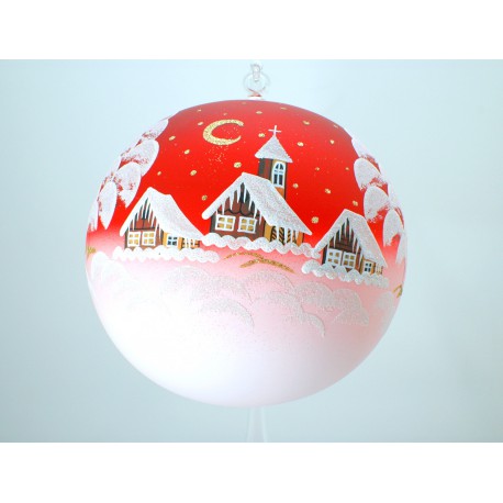 Christmas balls, 18cm, red www.sklenenevyrobky.cz