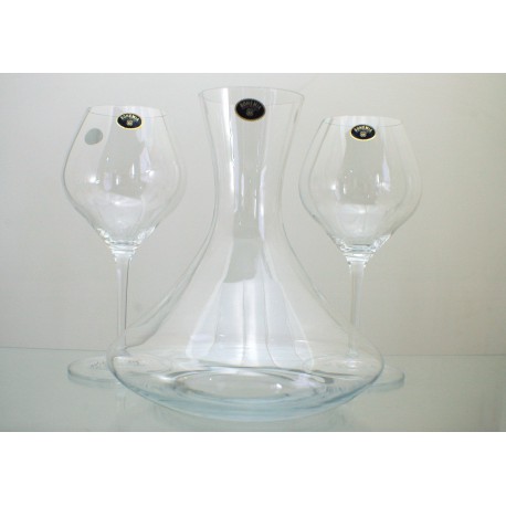 Decanter 1500ml, Wine glass Salome 280ml 2pcs www.sklenenevyrobky.cz