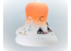 Christmas bell on candle 25cm, orange www.sklenenevyrobky.cz