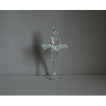 Figurka tanečnice-baleríny, čiré sklo www.sklenenevyrobky.cz