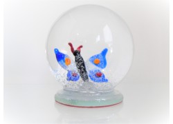 Snow globe 8cm - butterfly www.sklenenevyrobky.cz
