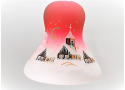 Vianočný zvon na sviečku 25cm, červený www.sklenenevyrobky.cz