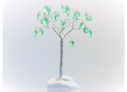 Happiness tree with crystal trimmings, malachite green www.sklenenevyrobky.cz