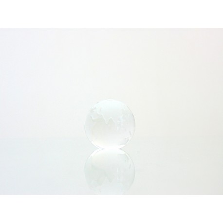 Glass Glob paperweight 35mm crystal www.sklenenevyrobky.cz