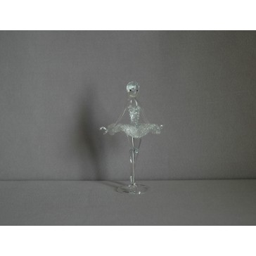 Figurine dancer, ballerina, clear glass www.sklenenevyrobky.cz