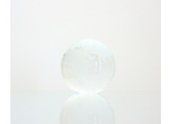 Glass Globe paperweight 50 mm crystal www.sklenenevyrobky.cz