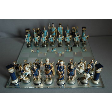 Tin Chess - Ancient, Roman Army 32x32cm in Gift Box www.sklenenevyrobky.cz