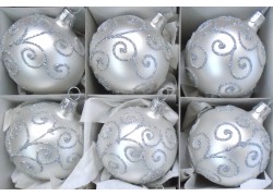 Christmas decorations set of 6 balls 6 cm www.sklenenevyrobky.cz