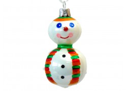Christmas ornaments snowman with scarf   www.sklenenevyrobky.cz