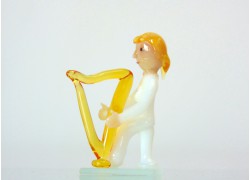 Figur - Musiker spielen Harfe  www.sklenenevyrobky.cz