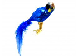 weihnachtsschmuck-papagei-blau www.sklenenevyrobky.cz