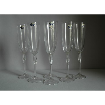 Glass for champagne Fleur 220ml 6pcs www.sklenenevyrobky.cz
