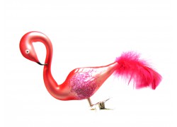 Weihnachtsdekoration Flamingo www.sklenenevyrobky.cz
