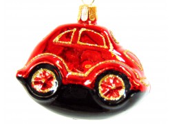 Vánoční ozdoba Auto VW Beetle www.sklenenevyrobky.cz