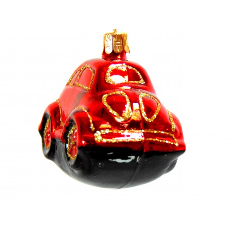 Weihnachtsdekoration Auto VW Beetle  91 red