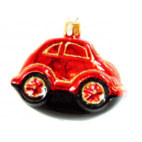 Vianočná ozdoba Auto VW Beetle  www.sklenenevyrobky.cz
