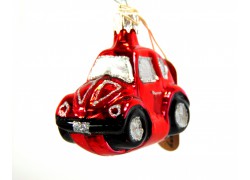 Weihnachtsdekoration Auto VW Golf Beetle  mini www.sklenenevyrobky.cz
